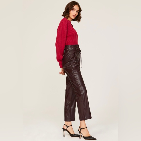 Statement-making faux leather pants by Marissa Webb Collective - Picture 3 of 6